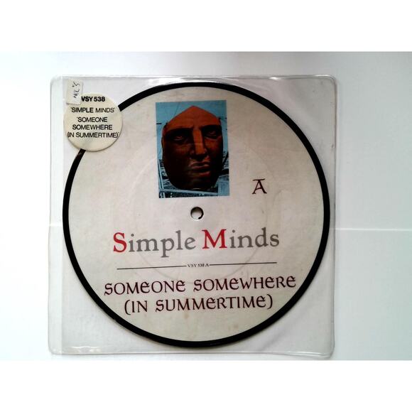 Someone Somewhere In Summertime Picture Disc 7" Vinyl Record by Simple Minds - Picture 1 of 4